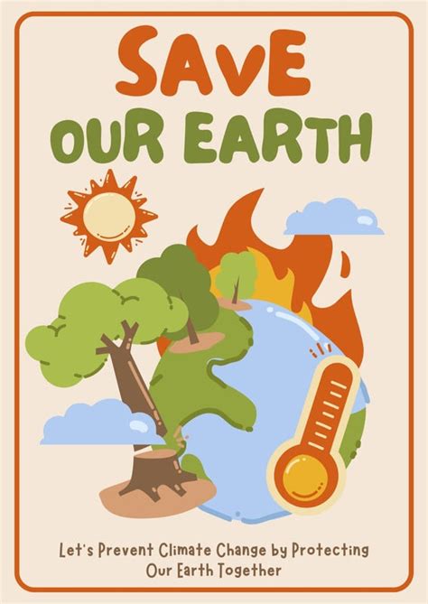 Free custom printable climate change poster templates .